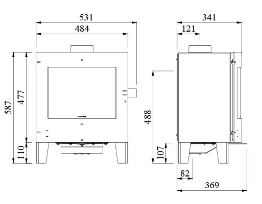 Morso 4412 Wood Burning/Multifuel Stove