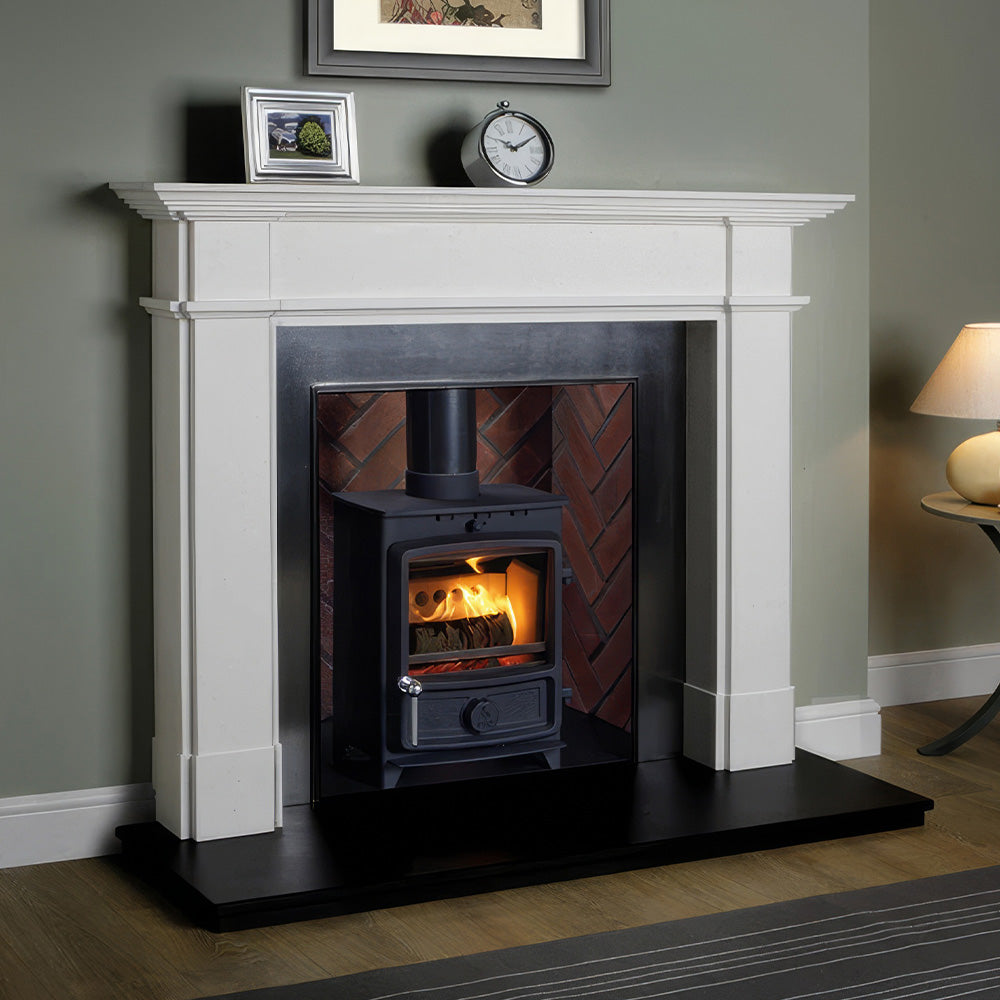 The Ascot Limestone Fireplace