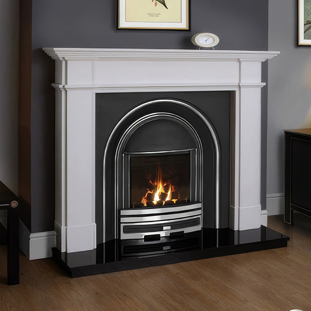 The Ascot Limestone Fireplace