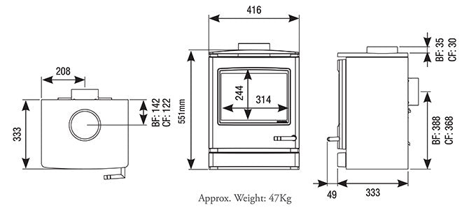 Gazco CL8 Balanced Flue Gas Stove