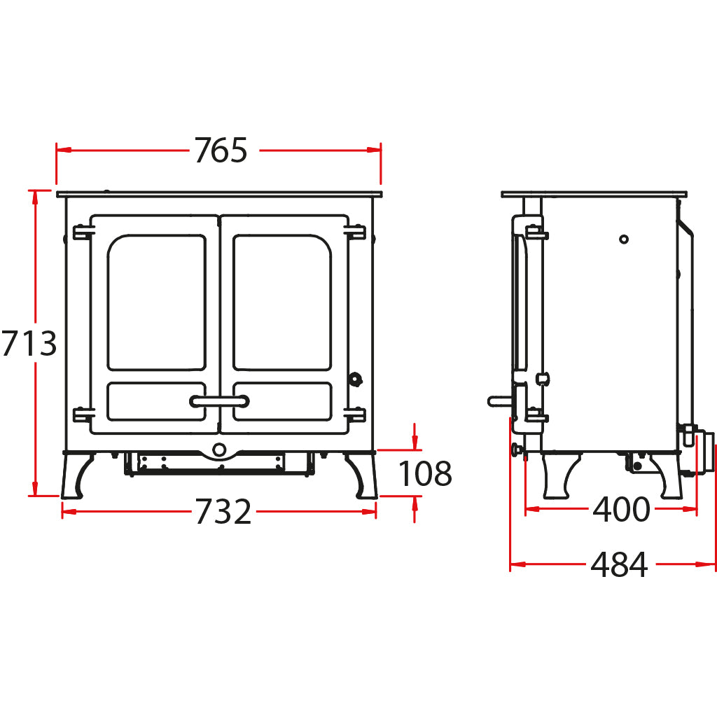 Charnwood Island III Blu Wood Burning Stove