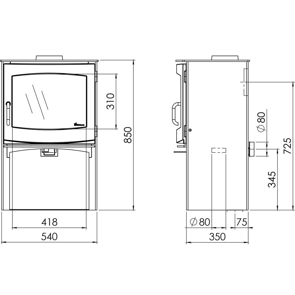 Dik Guerts Ivar 8 Wood Burning Stove