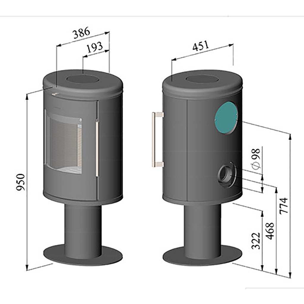 Morso 6848 Wood Burning Ecodesign Pedestal Stove
