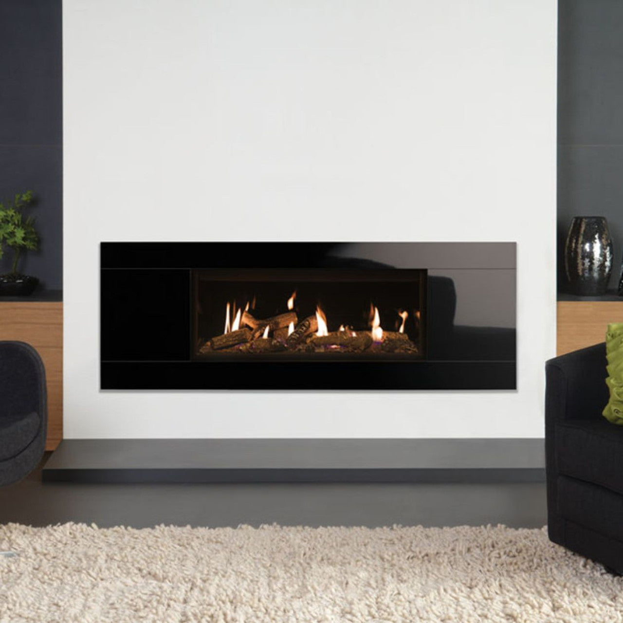Gazco Studio 2 Glass Fronted Conventional Flue Gas Fire