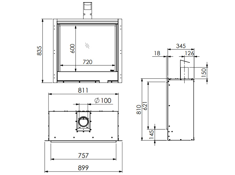 Dru Global 70XT Conventional Flue Inset Wall Gas Fire