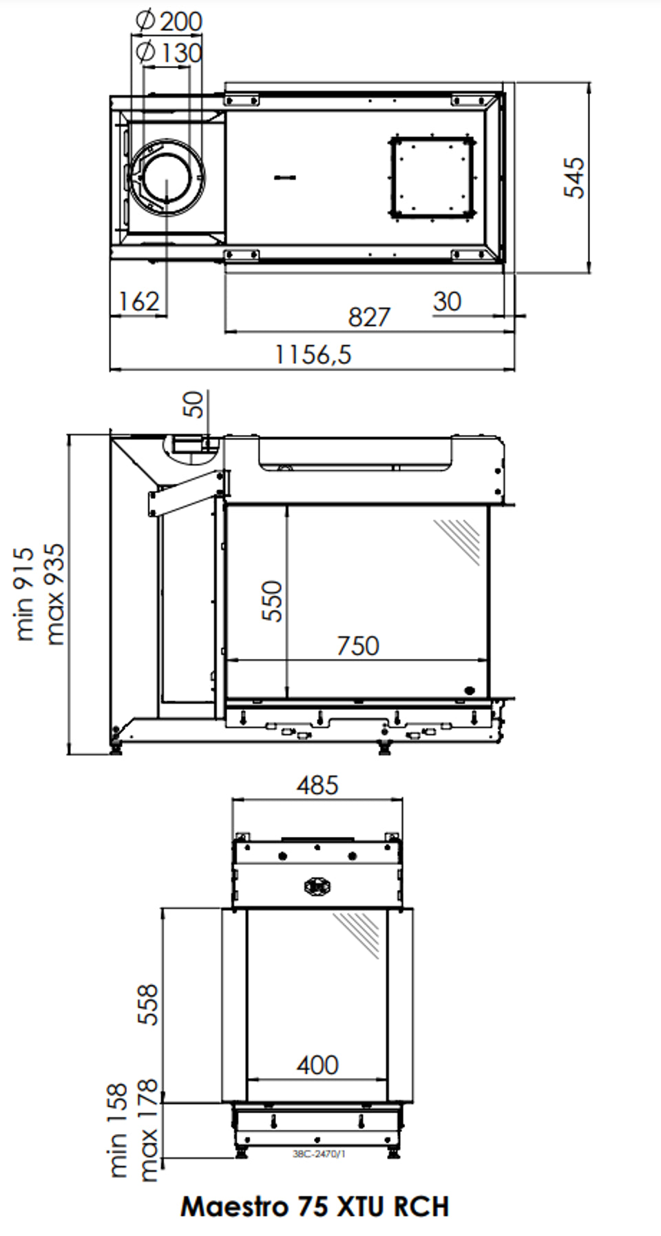 Dru Maestro 75XTU Eco Wave Built in Gas Fire
