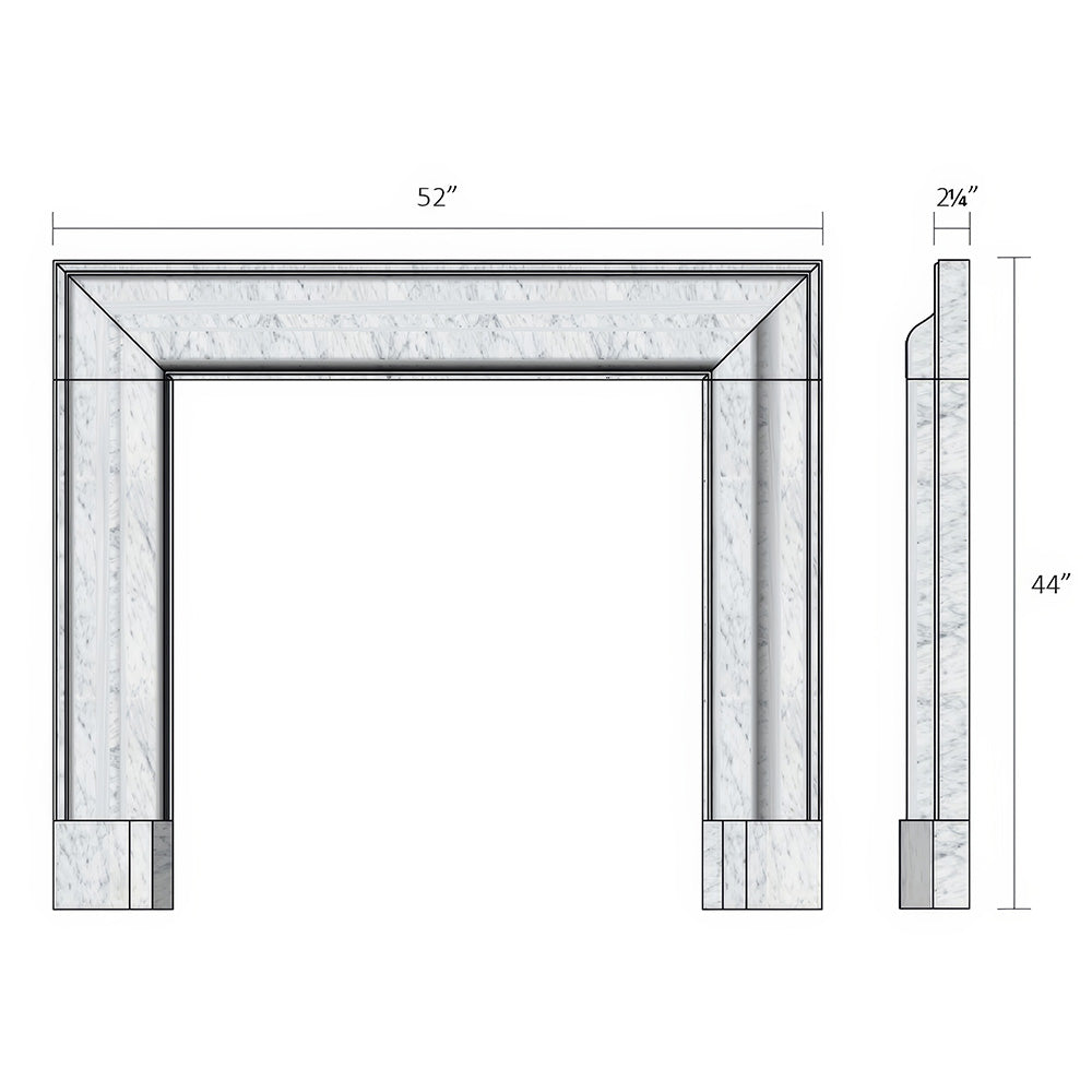 The Aztec Bolection Marble Fireplace