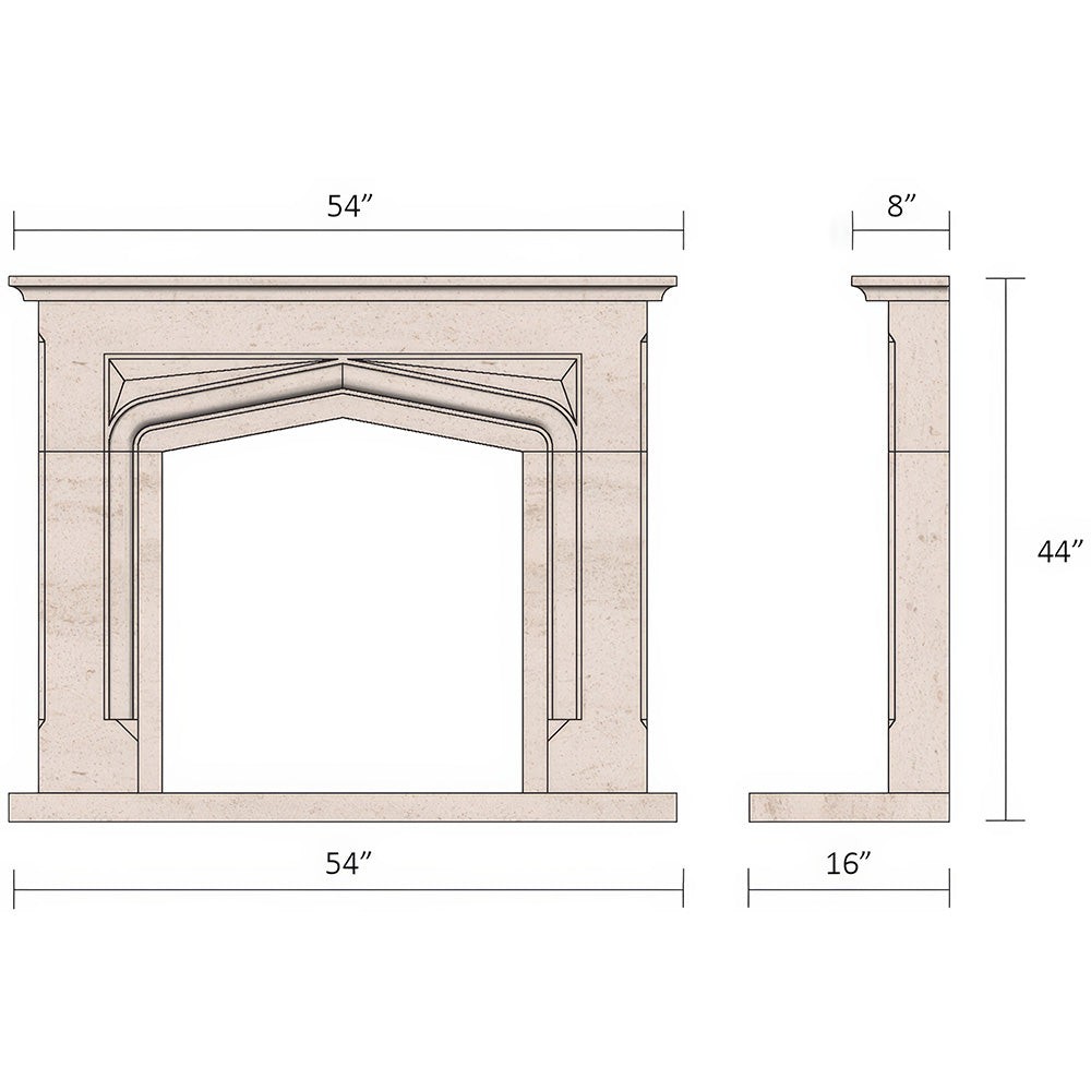 The Boscombe Limestone Fireplace