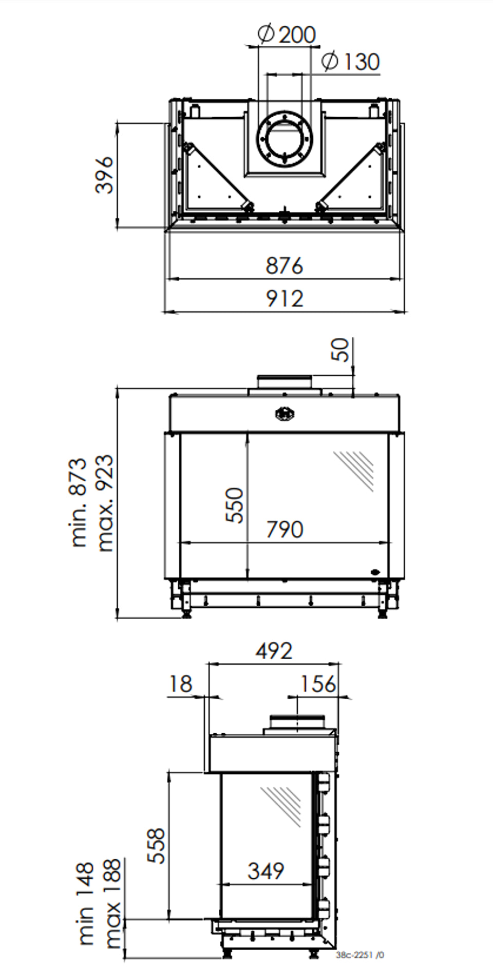 Dru Maestro 80/3 Eco Wave Balanced Flue Gas Fire