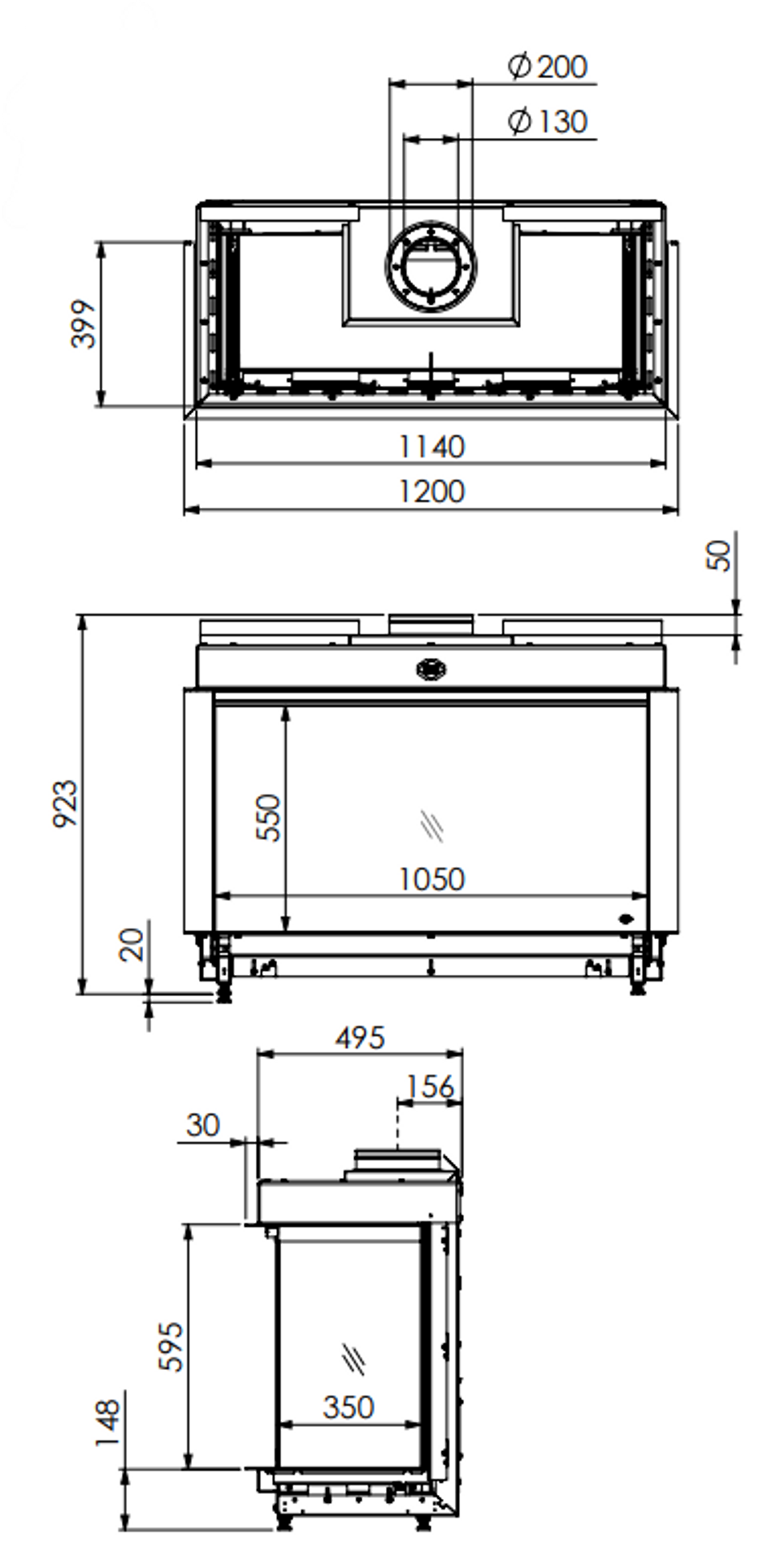 Dru Maestro 105/3 Eco Wave Balanced Flue Gas Fire