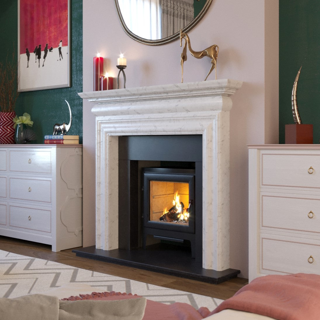 Marble mantelpiece fireplace surround